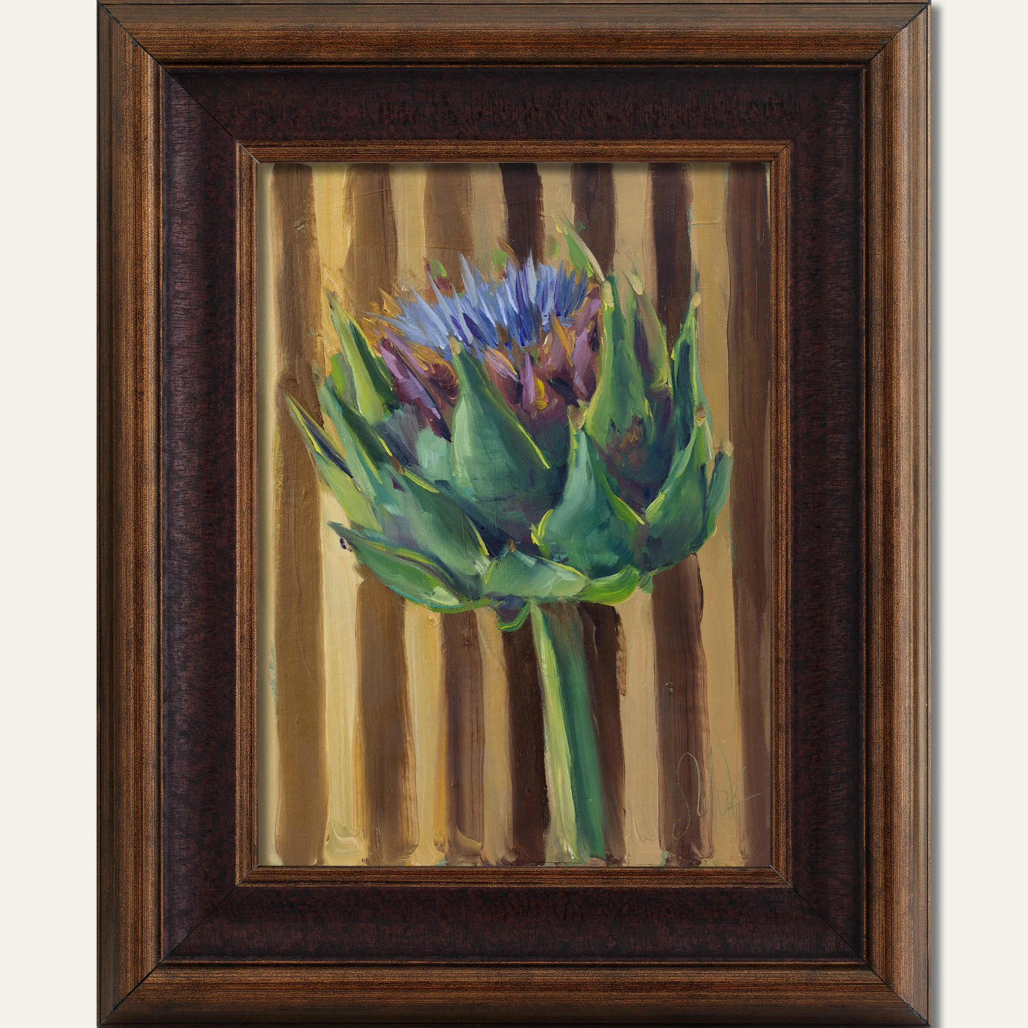 Artichoke Flower Oil Painting