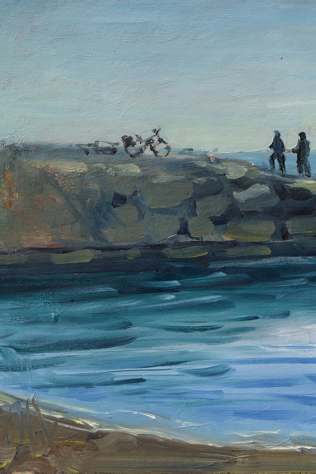 Beach Landscape Oil Painting Original | Coastal Fishing Scene Wall Art | Mediterranean Sea Gift - Image 10