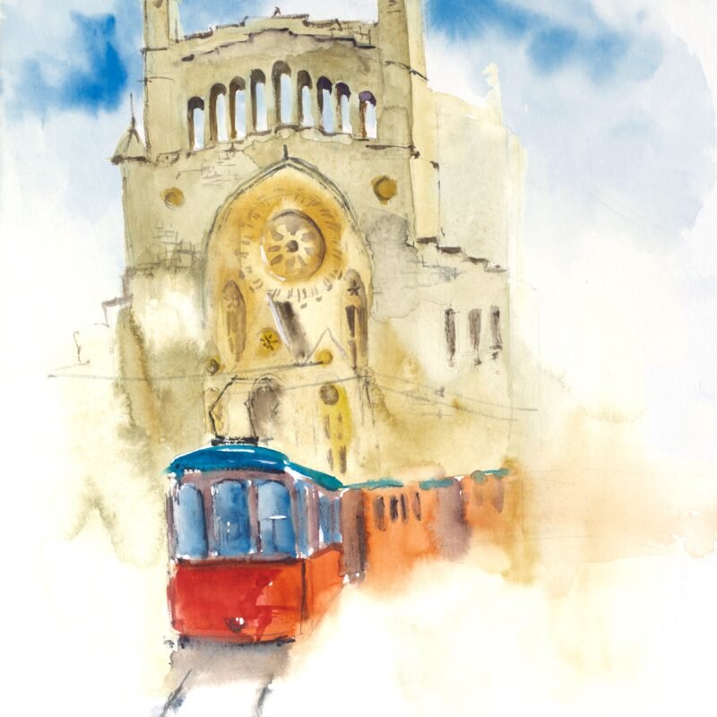 Custom Order for New Zealand: Lisbon Tram Canvas Print 28x40"