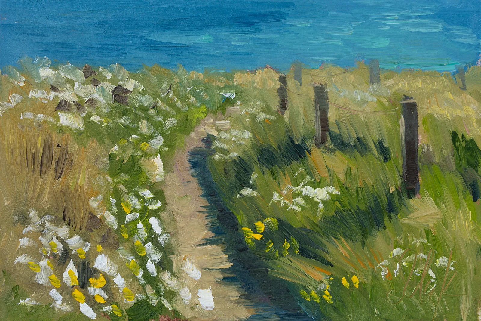 Coastal Path Oil Painting - Image 11