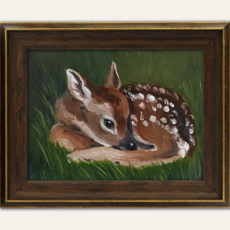 Baby Deer Oil Painting