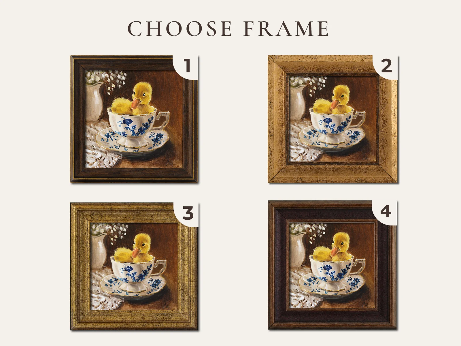 A cup of duckling oil painting - Image 2