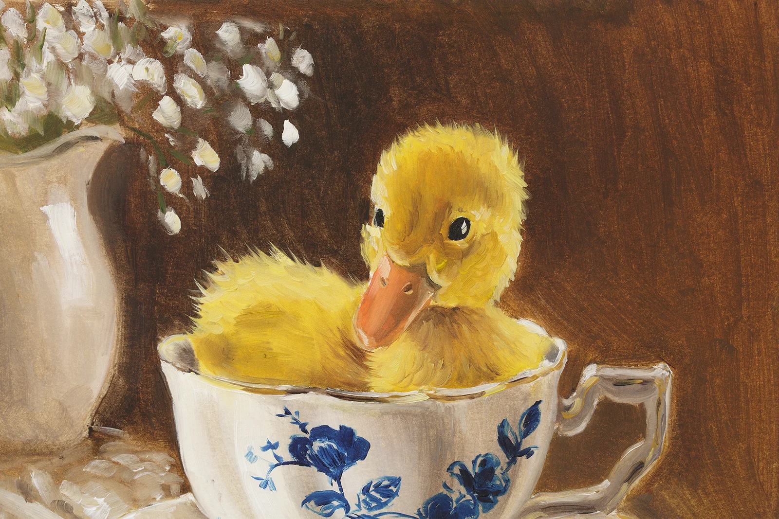 A cup of duckling oil painting - Image 8