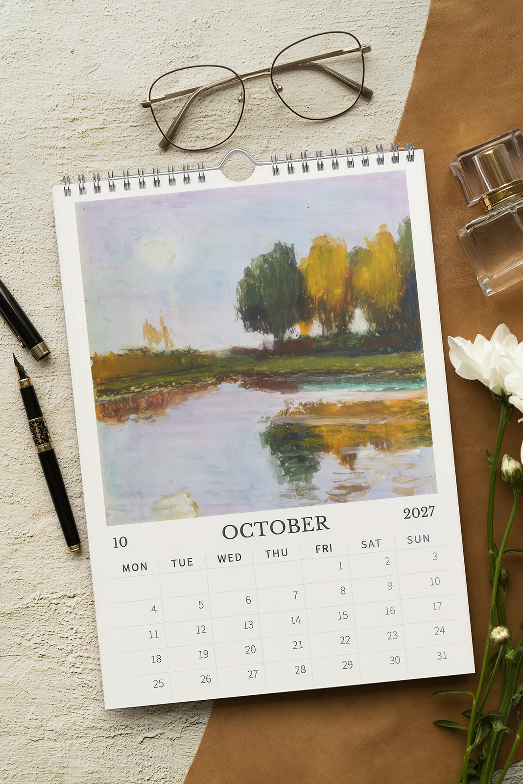 2027 Wall Calendar | Landscape Oil Pastel Paintings - Image 11