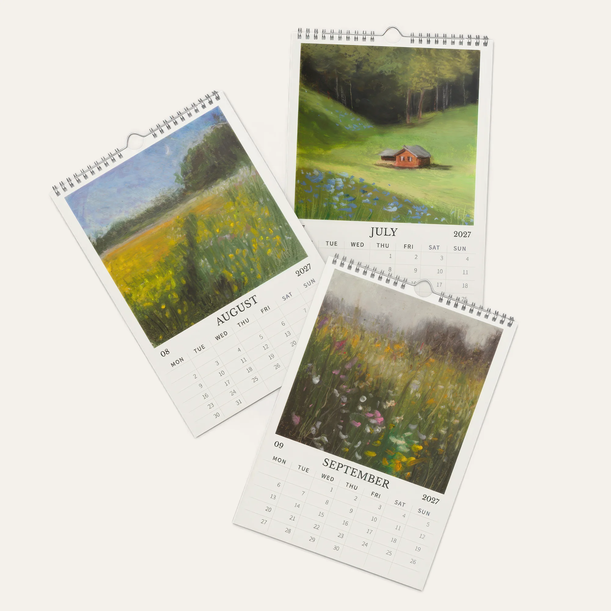 2027 Wall Calendar | Landscape Oil Pastel Paintings - Image 7