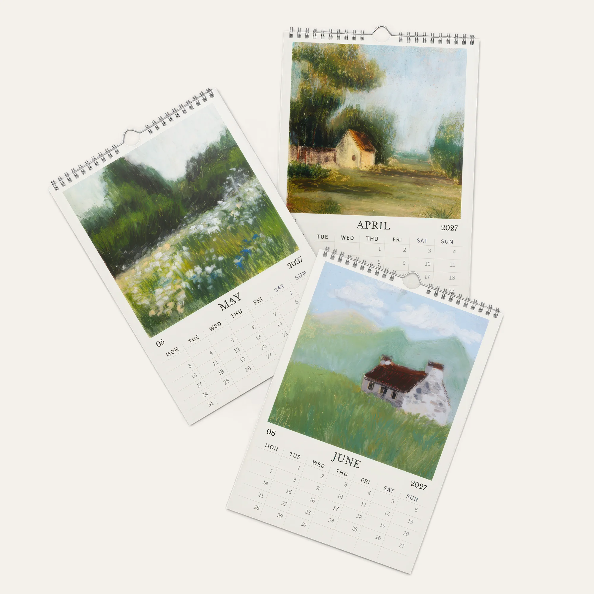 2027 Wall Calendar | Landscape Oil Pastel Paintings - Image 6