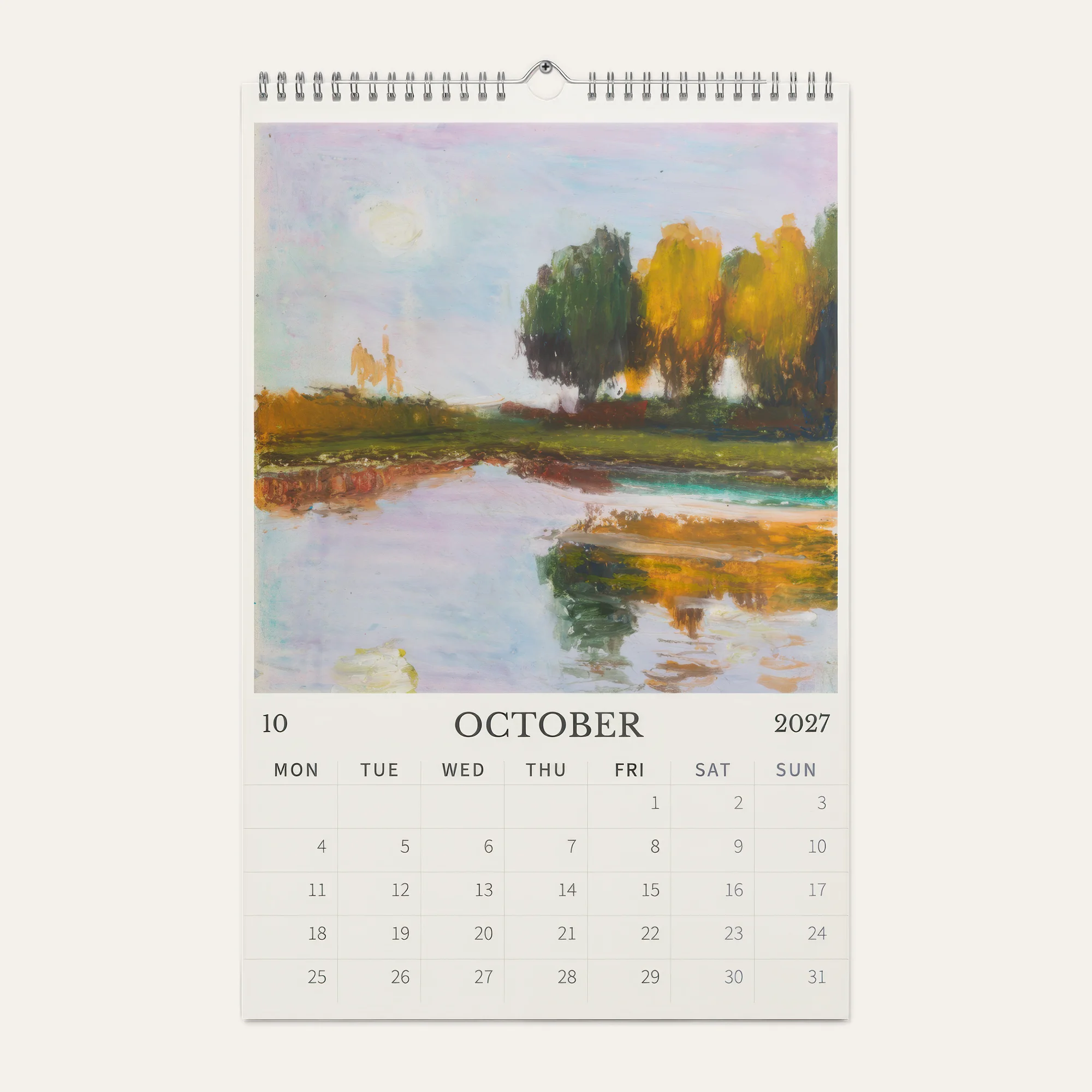 2027 Wall Calendar | Landscape Oil Pastel Paintings - Image 15